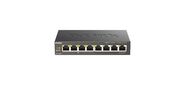 коммутатор D-Link Неуправляемый PoE-коммутатор, 8x1000Base-T (4x1000Base-T PoE), PoE-бюджет 80 Вт, корпус металл