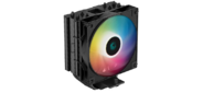 DEEPCOOL AG400 BK ARGB LGA1700 / 1200 / 115X / AM5 / AM4 (18шт / кор, TDP 220W, PWM, ARGB Fan 120mm, 4 тепл. Трубки, черный) RET