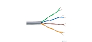 Rexant  (01-0041-R) Кабель витая пара U / UTP,  CAT 5e,  PVC нг (А)-LS,  4х2х0, 52мм,  4PR,  24AWG,  INDOOR,  SOLID,  серый,  305м,  РФ