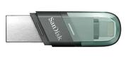 Флеш Диск Sandisk 64Gb iXpand Flip SDIX90N-064G-GN6NN USB3.1 зеленый / серебристый