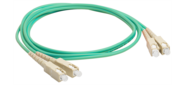 Патч-корд оптический LANMASTER,  дуплексный,  SC / PC-SC / PC,  OM3,  LSZH,  1.0 м