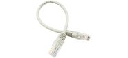 Кабель Cablexpert Патч-корд UTP Cablexpert PP10-0.25M   кат.5e,  0.25м,  медь 26AWG  (серый)