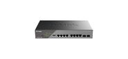Сетевой коммутатор / Smart L2 Surveillance Switch 8х1000Base-T PoE, 2x1000Base-X SFP, PoE Budget 130W, Long-range PoE up to 250m