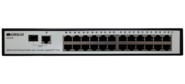 Коммутатор /  Unmanaged Switch 24x100Base-TX,  1xCombo 1000Base-T / SFP,  metal case,  19" w / brackets