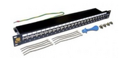 Патч-панель LANMASTER 24 порта, STP, кат.6A, 1U