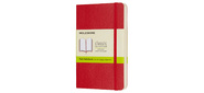 Блокнот Moleskine CLASSIC SOFT QP613F2 Pocket 90x140мм 192стр. нелинованный мягкая обложка фиксирующая резинка красный