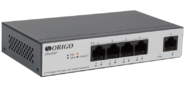 Коммутатор /  Unmanaged Switch 4x1000Base-T PoE,  1x1000Base-T,  PoE Budget 60W,  Long-range PoE up to 250m,  metal case