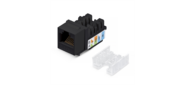 Cabeus KJ-RJ45-Cat.5e-90-SW-BK Вставка Keystone Jack RJ-45,  категория 5e,  заделка тип 110,  черная,  со стяжкой