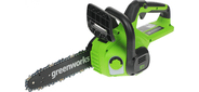Цепная пила аккумуляторная GreenWorks G24CS25K4,  24V,  25см,  c АКБ 4Ач и ЗУ  (2007707UB)
