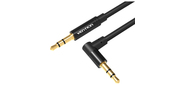 Кабель Vention аудио Jack 3, 5 mm M / Jack 3, 5 mm M угол 90  - 0.5м Черный
