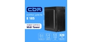 CBR PCC-ATX-E185-WPSU Корпус ATX Miditower E185, без БП, 2*USB 2.0, HD Audio+Mic, Black