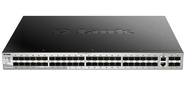 D-Link DGS-3130-54S / A1A,  L2+ Managed Switch with 48 100 / 1000Base-X SFP ports and 2 10GBase-T ports and 4 10GBase-X SFP+ ports.16K Mac address,  SIM,   USB port,  IPv6,  SSL v3,  802.1Q VLAN, GVRP,  802.1v P