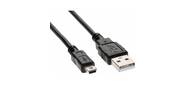 Кабель USB 2.0 A-->mini-B 5P (1м) черный TELECOM <TC6911BK-1.0M>