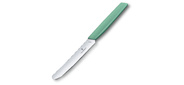 Нож кухонный Victorinox Swiss Modern  (6.9006.1141) стальной столовый лезв.110мм прямая заточка мятный
