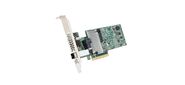 RAID-контроллер Broadcom LSI MegaRAID SAS 9380-4I4E SGL (LSI00439 / 05-25190-02) PCIe 3.0 x8 LP, SAS / SATA 12G, RAID 0, 1, 5, 6, 10, 50, 60, 8port (1*int SFF8643 + 1*ext SFF8644), Cache 1GB, 3108ROC, RTL {5}