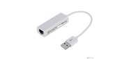 Bion Переходник с кабелем USB A - RJ45,  100мб / с,  длинна кабеля 10 см,  белый [BXP-A-USBA-LAN-100]