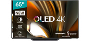 Телевизор OLED Hisense 65" 65A85H черный 4K Ultra HD 120Hz DVB-T DVB-T2 DVB-C DVB-S DVB-S2 USB WiFi Smart TV  (RUS)