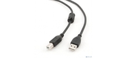 Bion Кабель интерфейсный USB 2.0 AM / BM,  позолоченные контакты,  ферритовые кольца,  3м,  черный [BXP-CCF-USB2-AMBM-030]