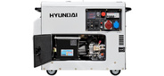 HYUNDAI [DHY 8000SE-3] Генератор дизельный { двигатель HYUNDAI D500-Е, 4-х такт,  12 л.с., 430см3,  max 6, 0 кВт / nom 5, 5кВт,  230В / 50Гц,  запуск ручной / электро,  158 кг }