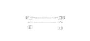 Кабель JPC P47SSDN01000-2    Cable OCuLink x4 42P  (прямой Straight Type)  -TO-  OCuLink x4 42P  (прямой Straight Type) ,  85 Ohm,  L:100cm