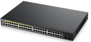 Zyxel GS1900-48HPv2 Smart L2 PoE + switch, rack 19 ", 48xGE (24xPoE +), 2xSFP, PoE budget 170 W