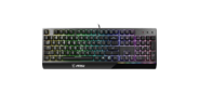 Gaming Keyboard MSI VIGOR GK30,  Wired,  Mechanical-like plunger switches. 6 zones RGB lighting with several lighting effects.  Anti-ghosting Capability. Water Resistant  (spill-proof),  Black