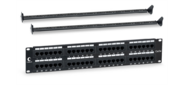 Cabeus PL-48-Cat.5e-Dual IDC Патч-панель 19" (2U), 48 портов RJ-45, категория 5e, Dual IDC, с задним кабельным организатором