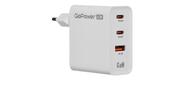 Сетевое З / У GoPower GPQC10 1USB+2Type-C 65W QC3.0 GAN белый