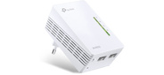 TP-Link TL-WPA4220, AV600 Адаптер Powerline с Wi-Fi N300, до 300 Мбит / с на 2, 4 ГГц, Powerline до 600 Мбит / с, 2 порта 10 / 100 Мбит / с, подключение к настенной розетке