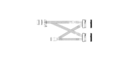 Кабель Amphenol RMC74-8986 Cable MCIO x8 74P  (прямой)  -TO-  2* U.2  (SFF-8639)  ,  85 Ohm,  PCIe Gen 5,  L:80cm