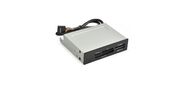 Exegate EX283581RUS Картридер USB2.0 ExeGate <CR-415> 3.5", мультиформатный: CF / SD / MMC / MS / MS Duo / MS pro / T flash, черный, металл