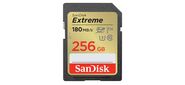 Флеш карта SD 256GB SanDisk SDXC Class 10 V30 UHS-I U3 Extreme,  180MB / s