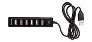 Разветвитель USB 2.0 Buro BU-HUB7-1.0-U2.0 7порт. черный