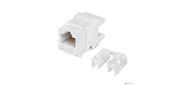 Cabeus KJ-RJ45-Cat.5e-180 Degree Вставка Keystone Jack RJ-45 (8P8C),  180 градусов, категория 5e,  Dual IDC  (110&Krone type),  белая