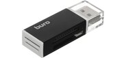 Устройство чтения карт памяти USB2.0 Buro BU-CR-3104 черный