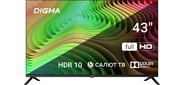 Телевизор LED Digma 43" DM-LED43SBB36 Салют ТВ Frameless Metal черный / черный FULL HD 60Hz DVB-T DVB-T2 DVB-C DVB-S DVB-S2 USB WiFi Smart TV