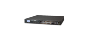 24-Port 10 / 100TX 802.3at PoE + 2-Port Gigabit TP / SFP Combo Ethernet Switch with LCD PoE Monitor  (300W)