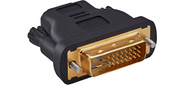 Адаптер Buro DVI-D (m) / HDMI (f) Позолоченные контакты черный (BHP RET ADA_HDMI-DVI)