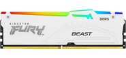 Модуль памяти Kingston 32GB DDR5 6000 DIMM CL30 FURY Beast White RGB EXPO Non-ECC Unbuffered DIMM 2RX8 30-36-36 1.4V 288-pin 16Gbit