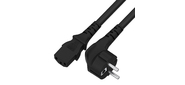 GCR Кабель питания PROF 10.0m,  Евровилка угловая - С13,  3*1, 0mm,  черный,  GCR-54381