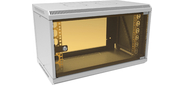Шкаф коммутационный Suprlan  (05-1060) настенный 6U 600x350мм пер.дв.стекл направл.под закл.гайки 70кг RAL 7035 285мм 13.3кг 360мм