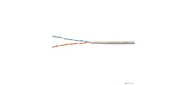 Cabeus UTP-2P-Cat.5e-SOLID-LSZH-GY Кабель витая пара UTP  (U / UTP),  категория 5e,  2 пары  (24 AWG),  одножильный,  серый LSZH,  нг (А)-HF,   (305 м)