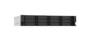 SMB QNAP TS-1273AU-RP-8G NAS 12 HDD trays, 2x 2.5 GbE, rackmount, 2 PSU. 4-core AMD V1500B 2, 2 GHz , RAM 8 GB (8 GB UDIMM DDR4 (1 x 8 GB) up to 32 GB (2 x 16 GB)). W / o rail kit RAIL-B02