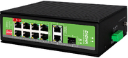 Коммутатор Digma DSP408F-2G1S-300 (L2) 8x100Мбит / с 2x1Гбит / с 1SFP 8PoE 8PoE+ 1PoE++ 300W неуправляемый