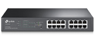 TP-Link TL-SG1016PE. Easy Smart гигабитный 16-портовый коммутатор PoE, 16 портов 10 / 100 / 1000 Мбит / с, 8 портов PoE+, поддержка стандарта 802.3af / at, общий бюджет PoE: 110Вт
