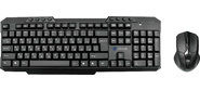 Клавиатура + мышь Оклик 205MK клав:черный мышь:черный USB беспроводная