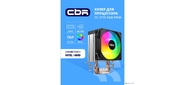 CBR-CC-2115-RGB-PWM Кулер для процессора, Al+Cu, 2 heat pipes, Socket 775 / 1155 / 1156 / 1150 / 1151 / 1200 / 1700 / 940 / AM2 / АМ2+ / АМ3 / AM3+ / FM1 / FM2 / AM4 / AM5, TDP 115W, 90mm Fan, 2600RPM, HB, RGB, PWM, 32db