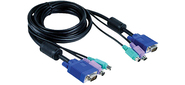 Cable Kit for DKVM Products, PS / 2 keyboard cable, PS / 2 mouse cable, Monitor cable, 5m length