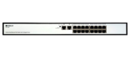 Коммутатор /  Unmanaged Switch 16x100Base-TX PoE,  2x1000Base-T,  PoE Budget 190W,  Long-range PoE up to 250m,  19" w / brackets