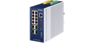 коммутатор /  PLANET IGS-6329-8UP2S2X IP30 DIN-rail Industrial L3 8-Port 10 / 100 / 1000T 802.3bt PoE + 2-port 1G / 2.5G SFP + 2-Port 10G SFP+ Full Managed Switch  (-40 to 75 C,  8-port 95W PoE++,  802.3bt / PoH / Force modes,  DIDO,  ERPS Ring,  1588 PTP TC,  Modbus TCP,  ONVIF,  Cybersecurity features,  Layer3 OSPFv2 routing,  supports CloudViewer app and MQTT,  supports 100FX,  1000X,  2.5G SFP and 10G SFP+,  EN61000-6-2 / -4 Heavy Industrial EMC and EN50121-4 Railway certified)